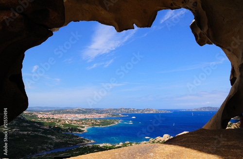 View from bear's stone to palau and arcipelago of la maddalena photo