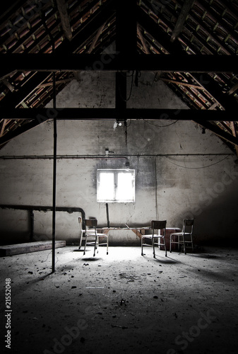 Wallpaper Mural An attic waiting for the members of a secret meeting... Torontodigital.ca