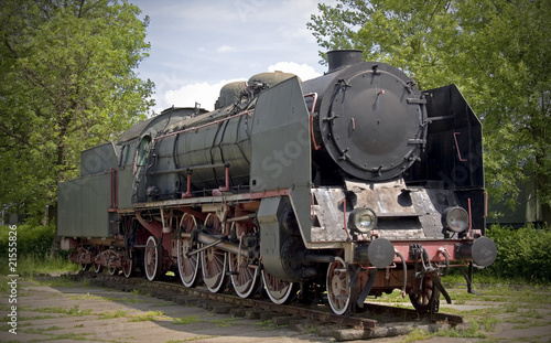 old steam polish rail engine