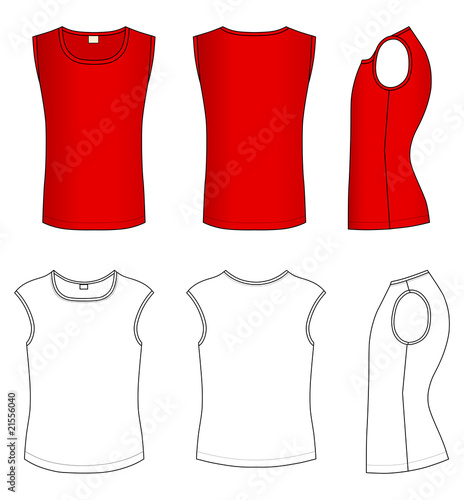 Vector t-shirt design template (front, back, side)