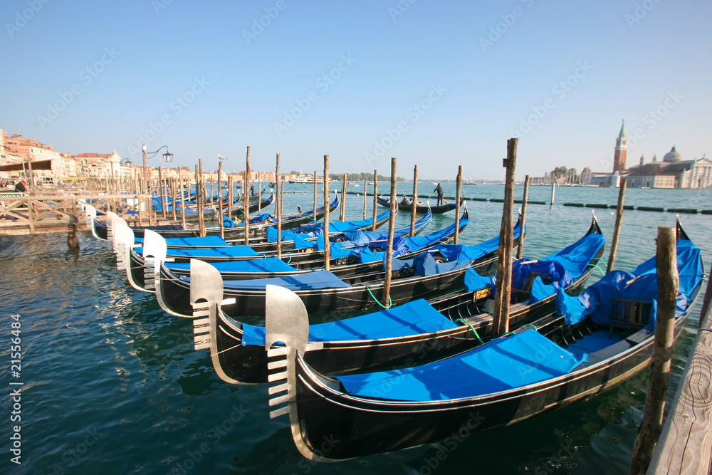 gondolas in venice gondolas in venice