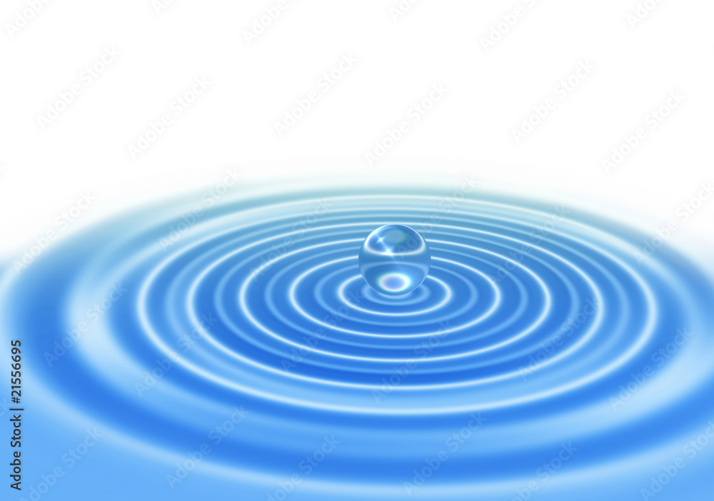 abstract water drop on blue water surface abstract water drop on blue water surface