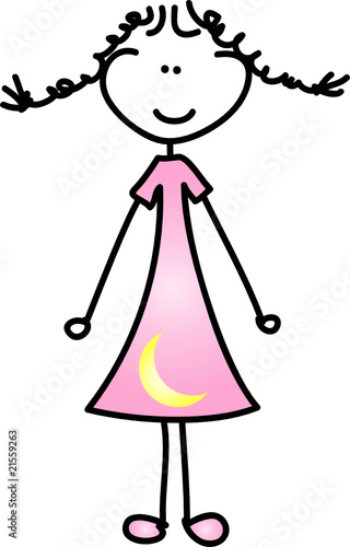 Mädchen im Nachthemd