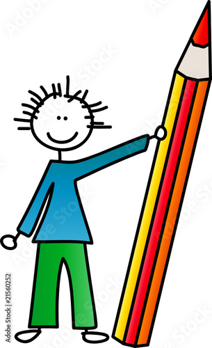 Junge mit Bleistift