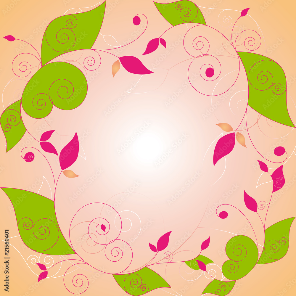 Abstract springtime floral frame Abstract springtime floral frame