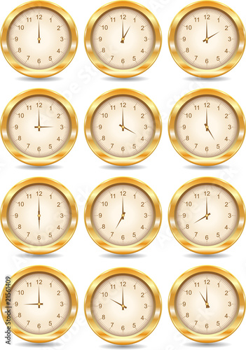 Gold clock