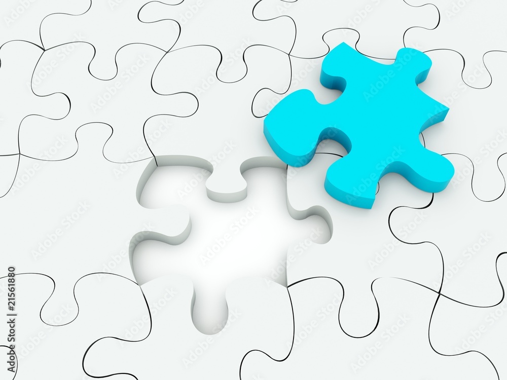 Puzzle game. Blue and grey series Puzzle game. Blue and grey series
