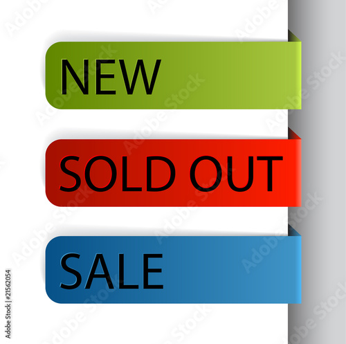 Colorful paper eshop tags