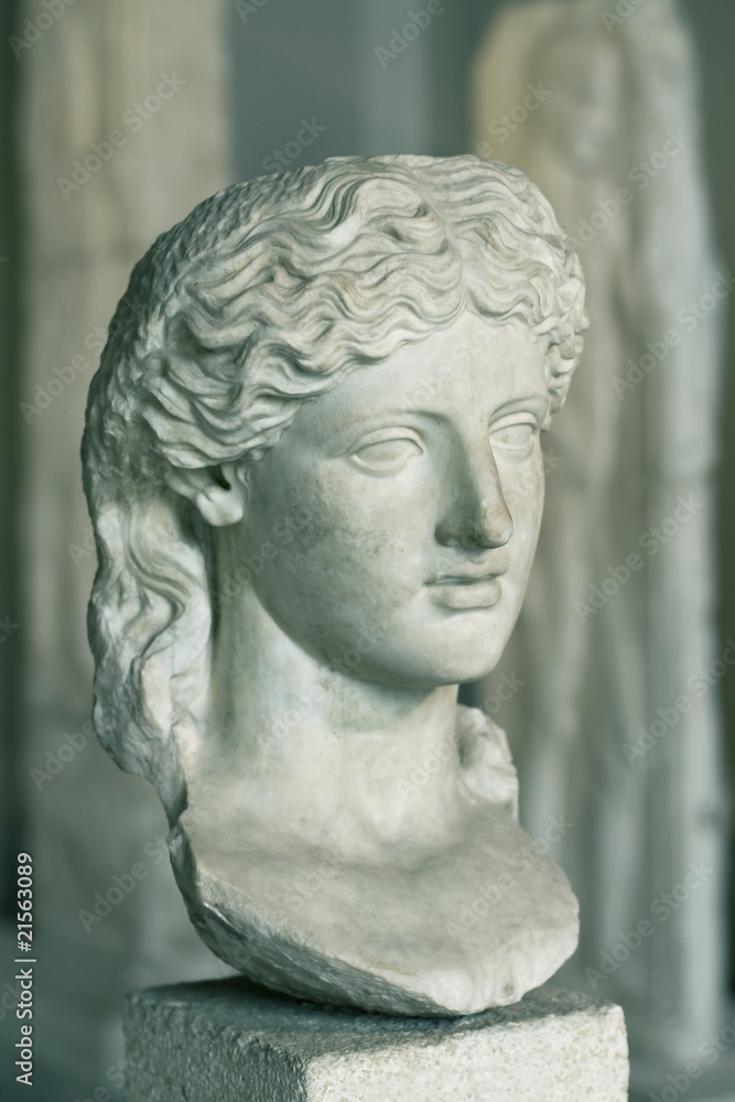 statue of  a greek women head