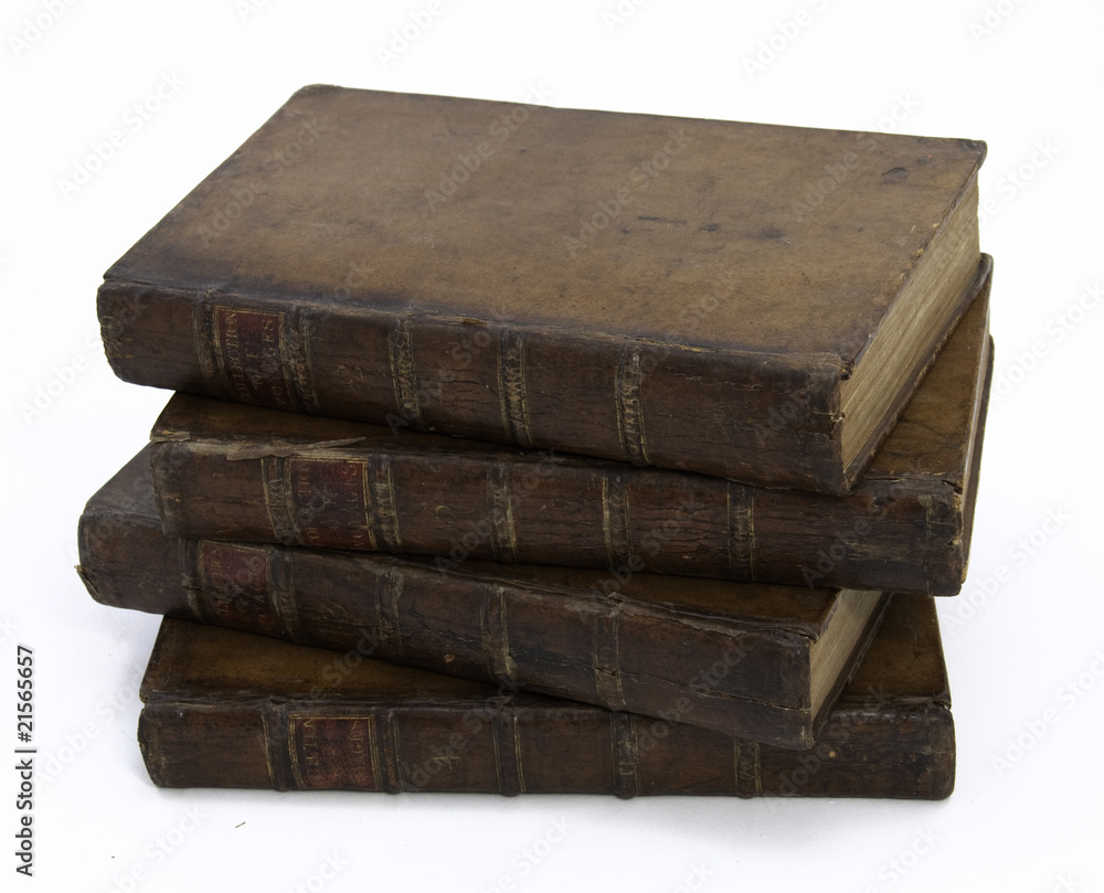 Stack of Four Antique Books