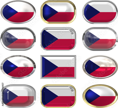 twelve buttons of the  Flag of Czech Repulic