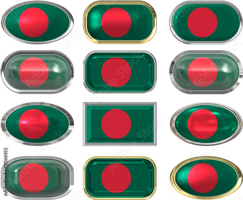 Free Download twelve buttons of the Flag of Bangladesh - GFXLoad