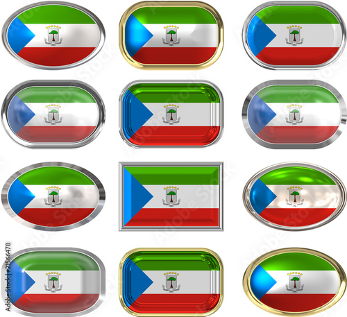 twelve buttons of the Flag of Equatorial Guinea