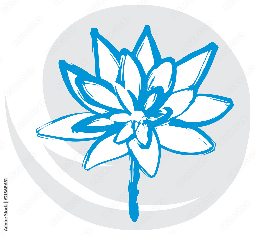Fleur de Lotus en Bleu