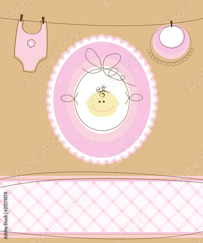 baby girl portrait in frame