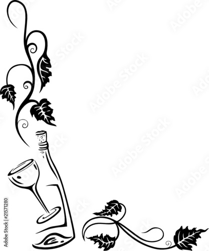 Wein, Weinrebe, Ranke, Weinblätter, Weinglas, wine