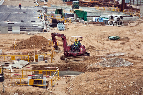 roadmaking in Hong Kong center in Victoria photo