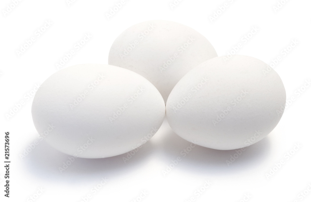 Three white eggs Three white eggs