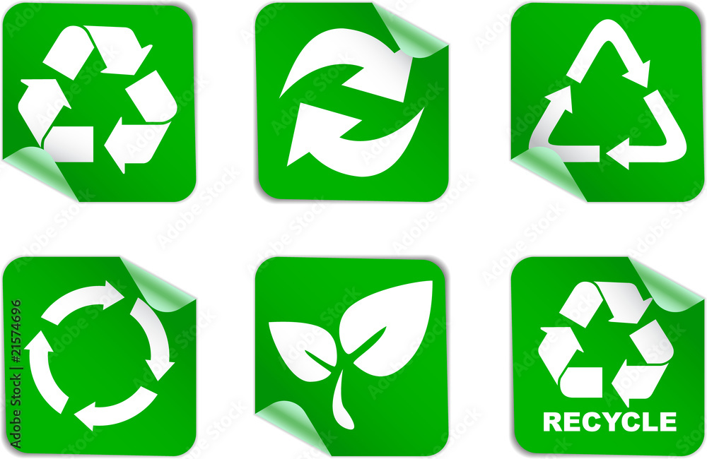 Obraz premium environment and recycle icons