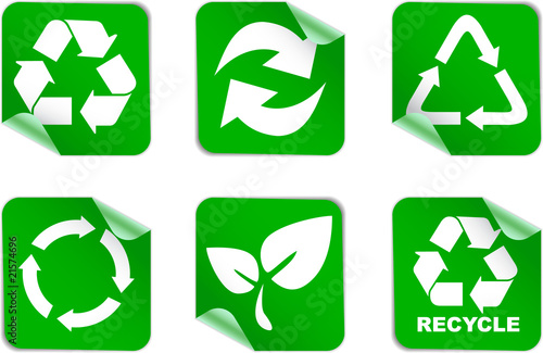 environment and recycle icons
