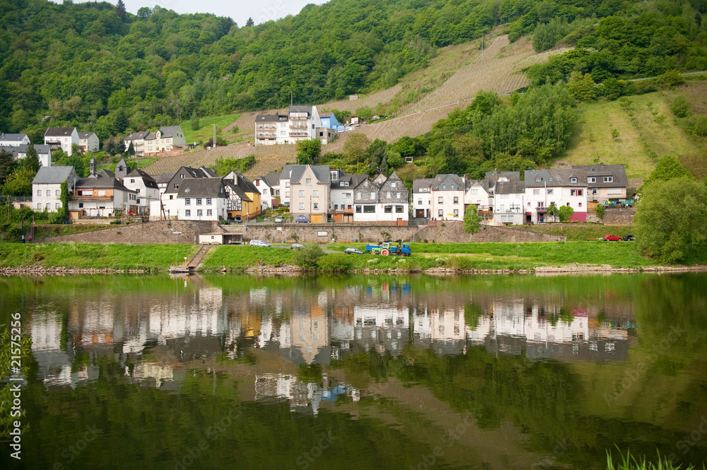 Village at the bank of the Moselle