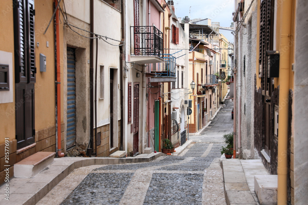 Italy Trappeto town in Sicily StockFoto Adobe Stock