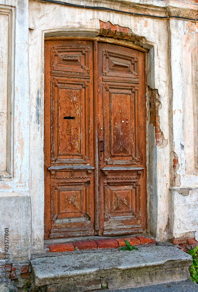 Old wooden door