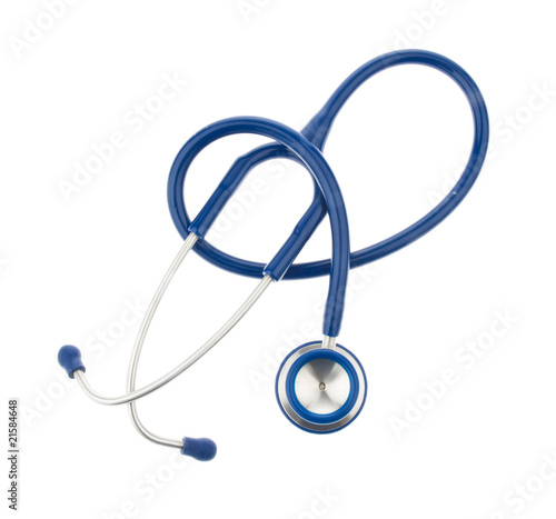 Stethoscope, a doctor. Isolated on white background.