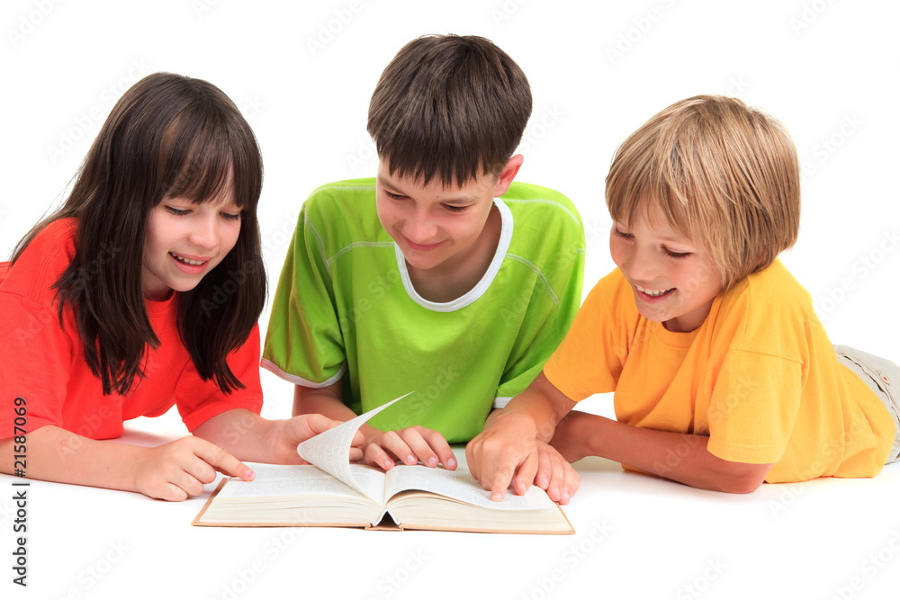 Children reading book Children reading book