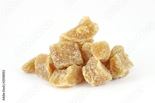 Candied ginger pieces