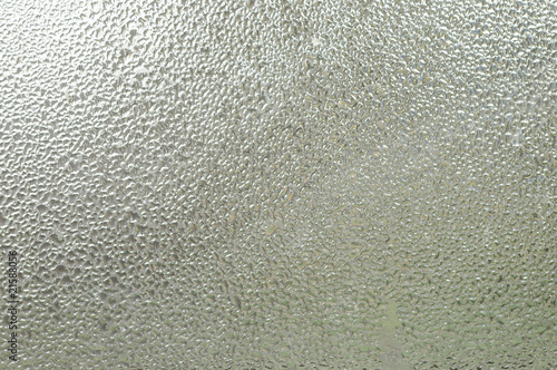 Water condensation on glass
