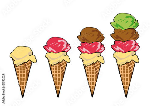 eis auf waffel