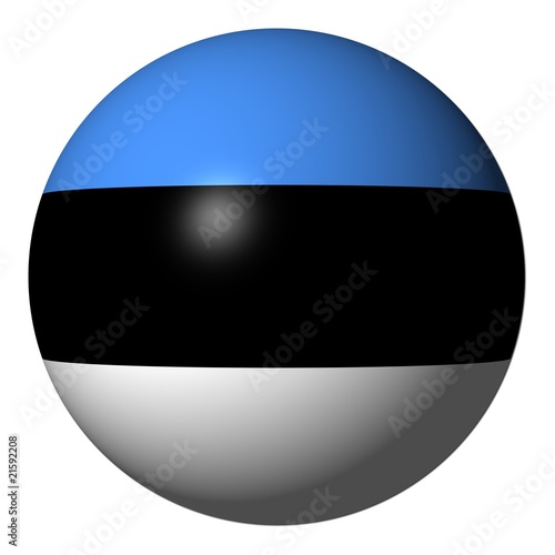Free Download Estonia flag sphere isolated on white illustration - GFXLoad