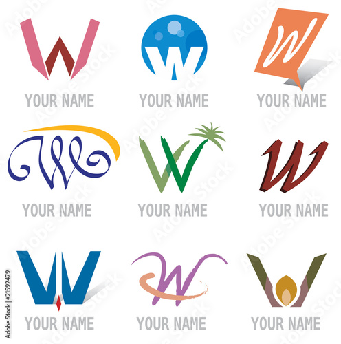 Collection Icones pour Design Logo - Lettre W