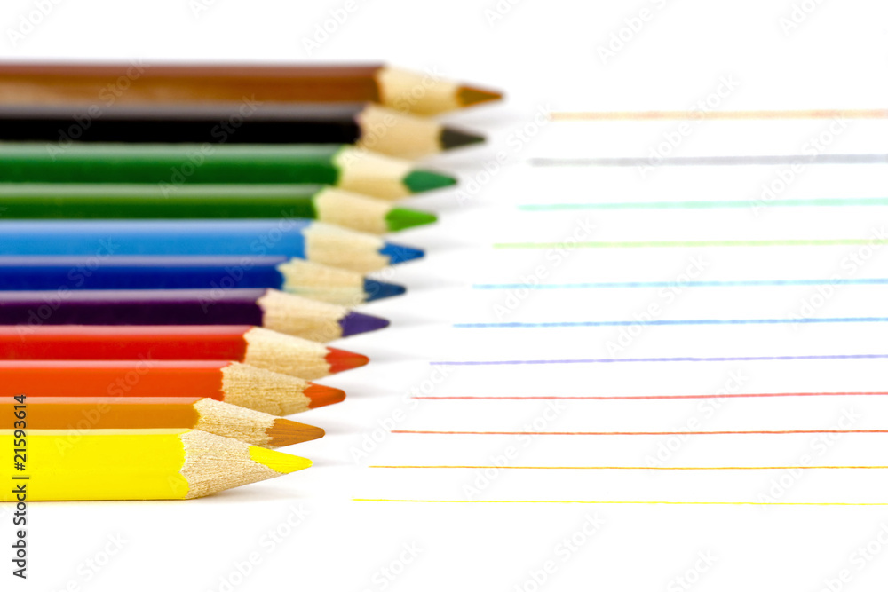 Fototapeta premium Color pencils isolated on white