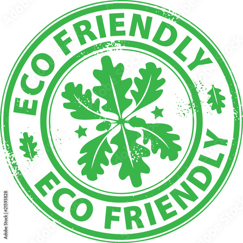 Grunge stamp with the words Eco Friendly written inside