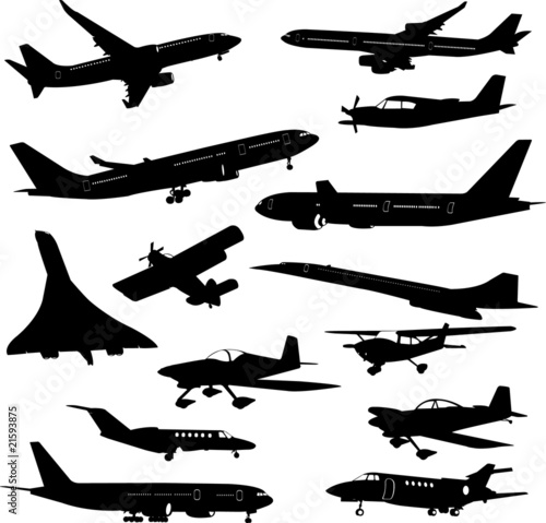 airplane collection 2 - vector