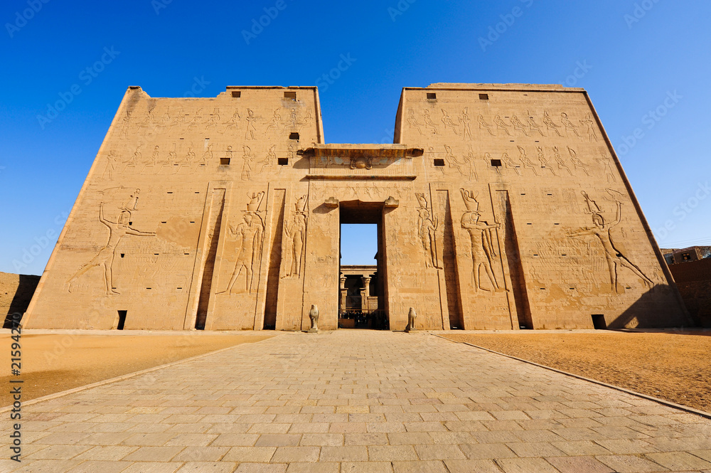 Naklejka premium Horus temple in Edfu, Egypt