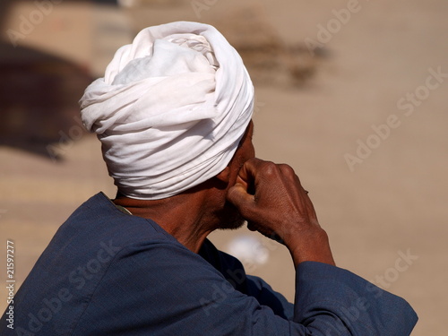 Photo arab with white turban