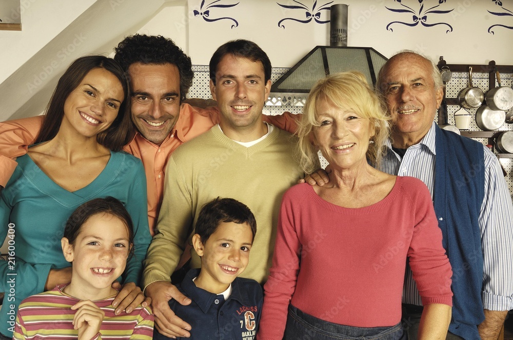 Obraz premium famiglia a casa