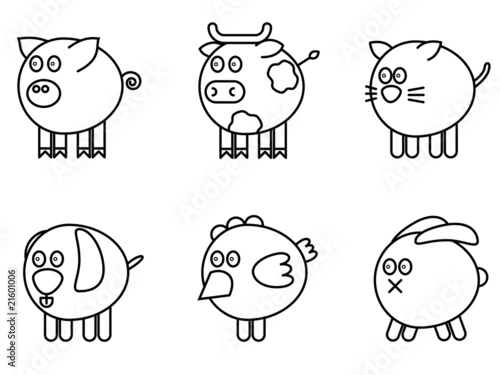 Animals vector icons