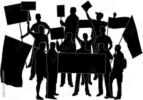 manifestation - a group of people protesting