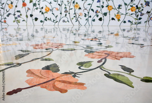 Fényképezés Wall and floor decoration in Sheikh Zayed Mosque, Abu Dhabi