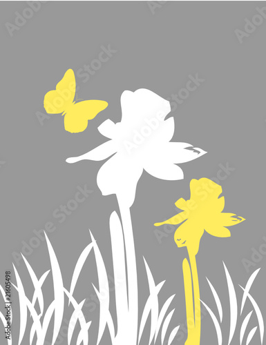 Blumenwiese mit Schmetterling