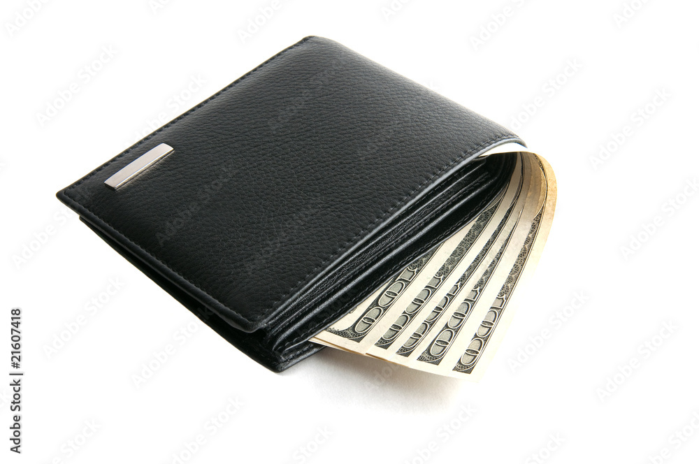 wallet with dollars wallet with dollars