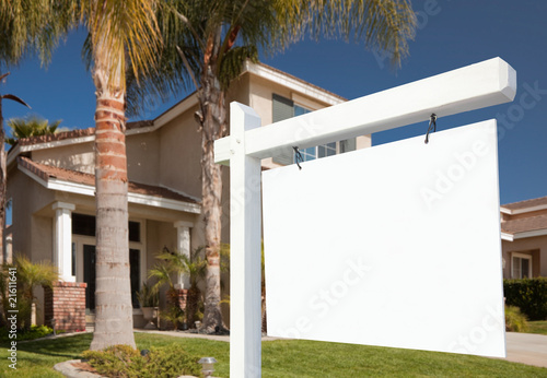 Blank Real Estate Sign and ...