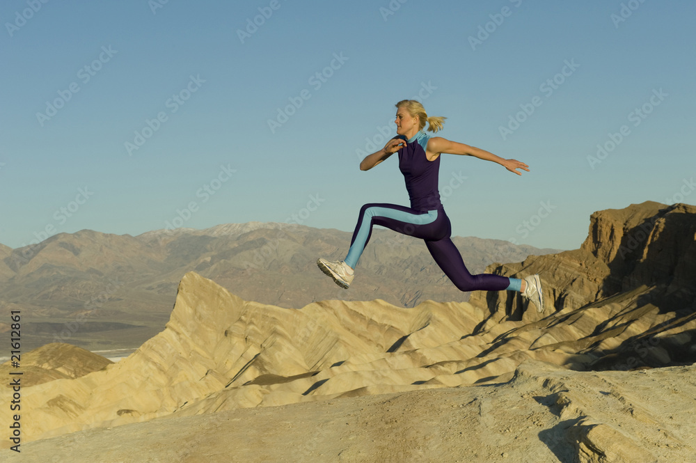 Runner on mountains Runner on mountains