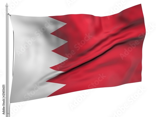 Flying Flag of Bahrain - All Countries
