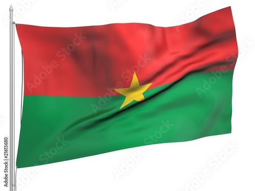 Free Download Flying Flag of Burkina Faso - All Countries - GFXLoad