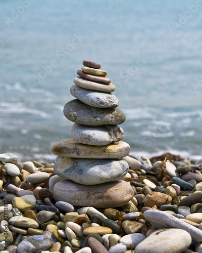 Canvas Print Pyramid of pebbles